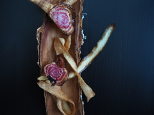 Beet root and Parsnip Chips
