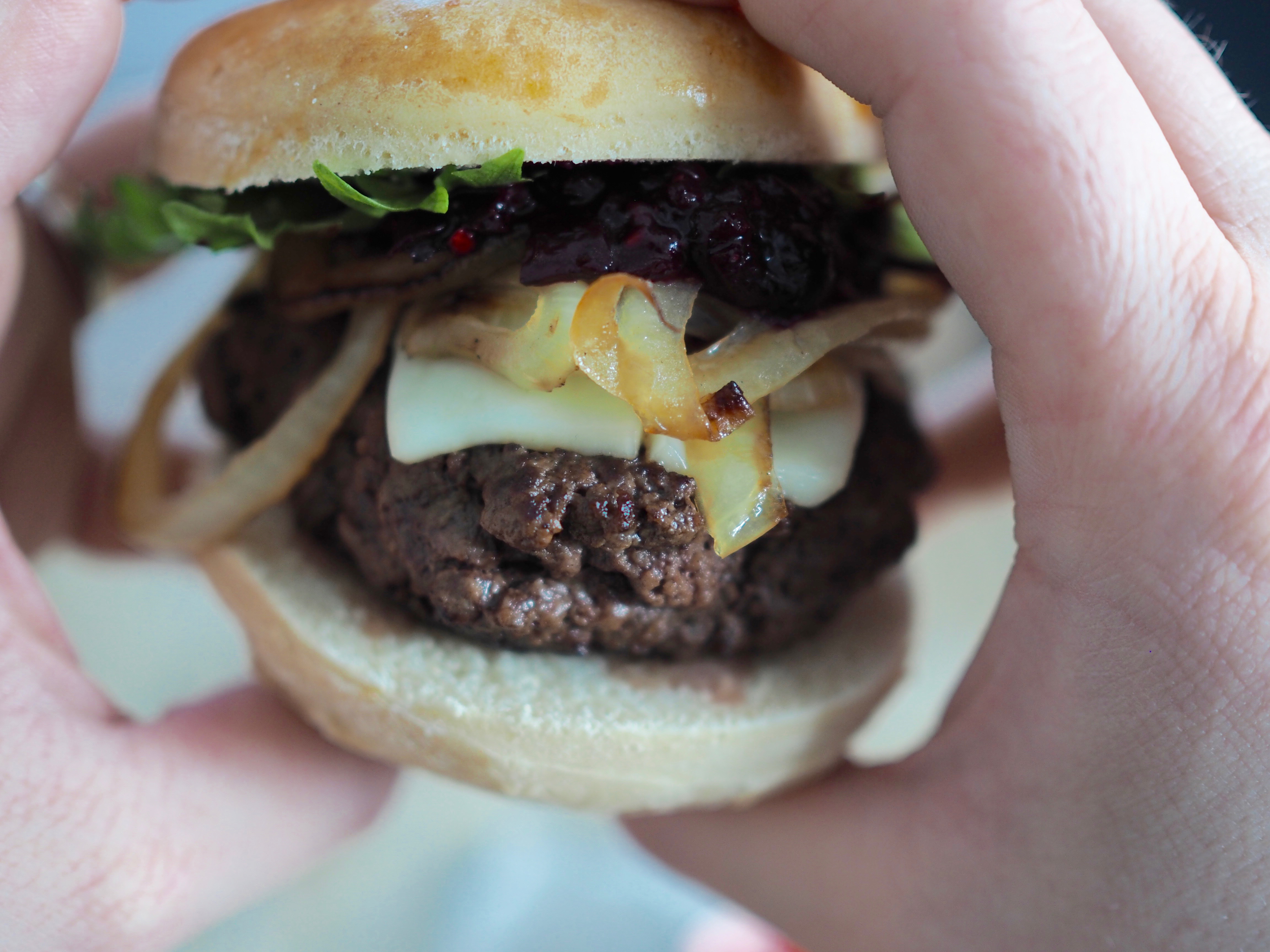 Wild Moose Burger with Forest Berry Relish