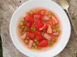 Norwegian Rhubarb & Strawberry Soup (Rabarbrasuppe)