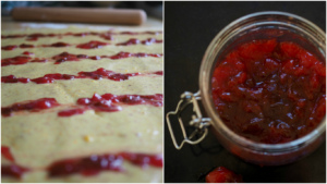 Norwegian Snurrer with Plums and Almond Custard