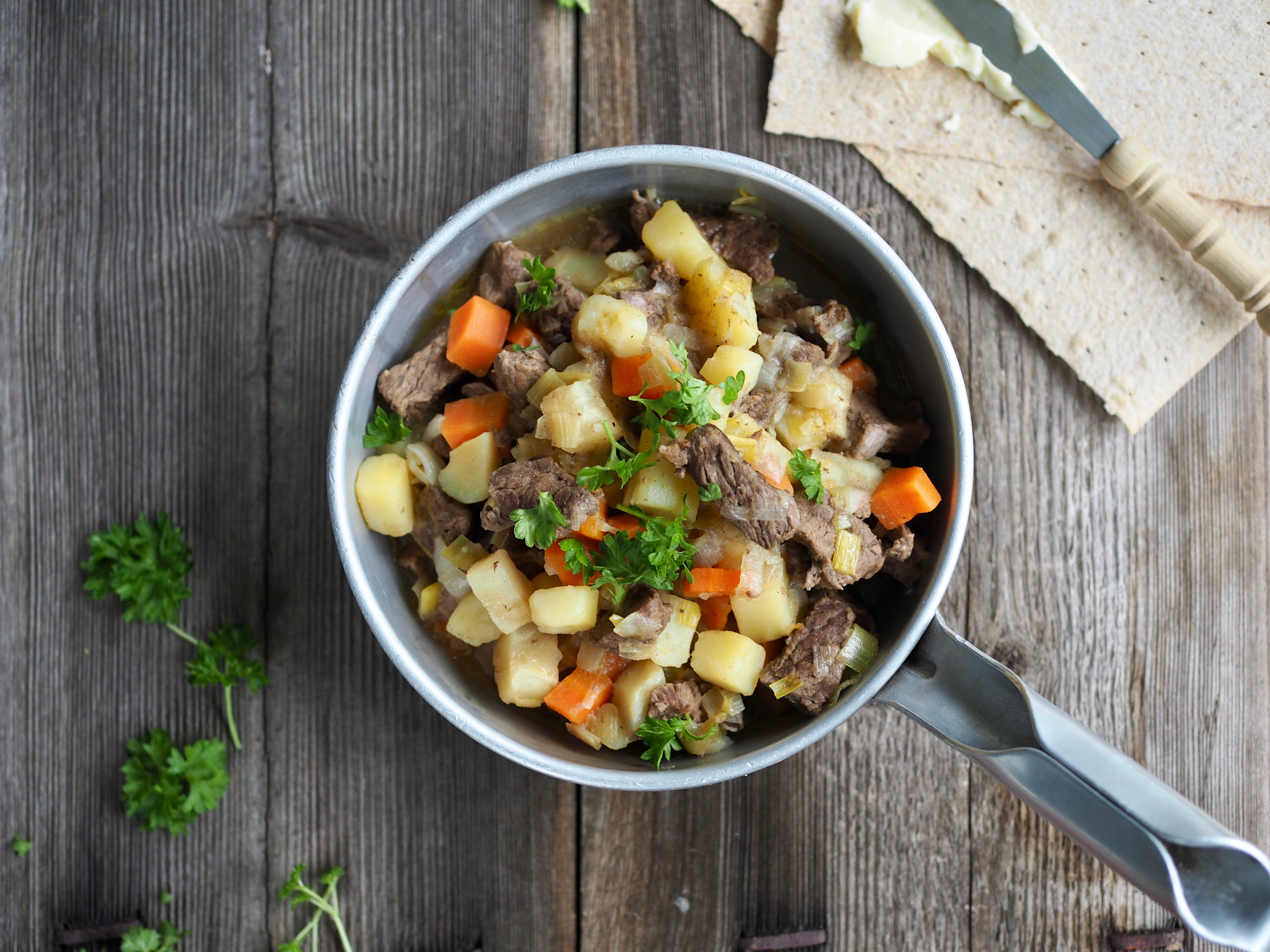 Norwegian Beef and Vegetable Stew (Brun Lapskaus)