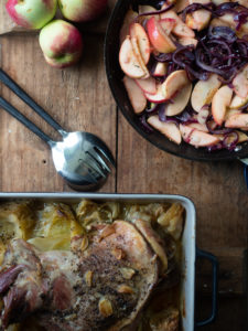 Slow-Roasted Lamb Shoulder and Cabbage with Pan-Fried Apples