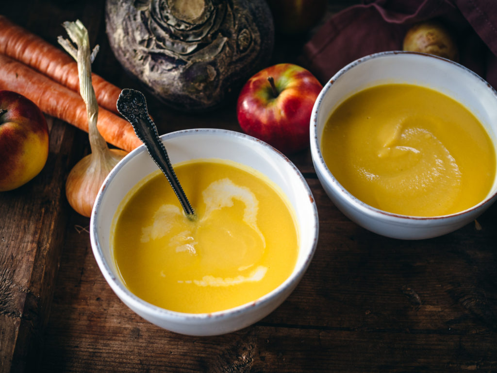 Rutabaga Apple Soup