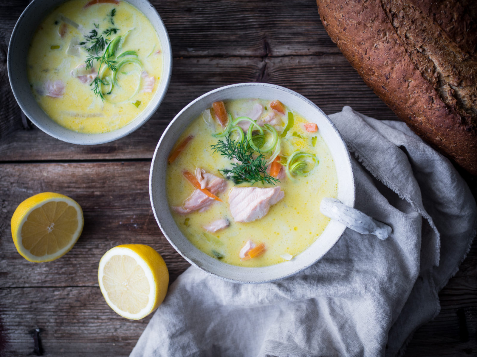 Creamy Salmon Soup (fiskesuppe med laks) - North Wild Kitchen