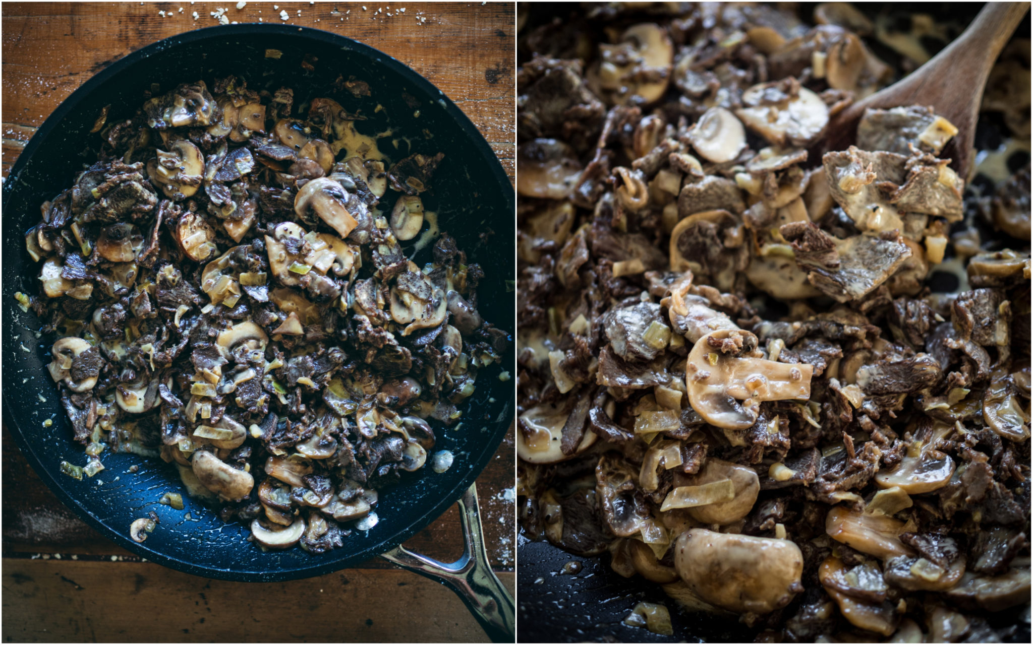 Brunost Toasts with Creamy Reindeer & Mushrooms North Wild Kitchen