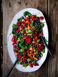 Berry Salad with Brown Cheese Vinaigrette