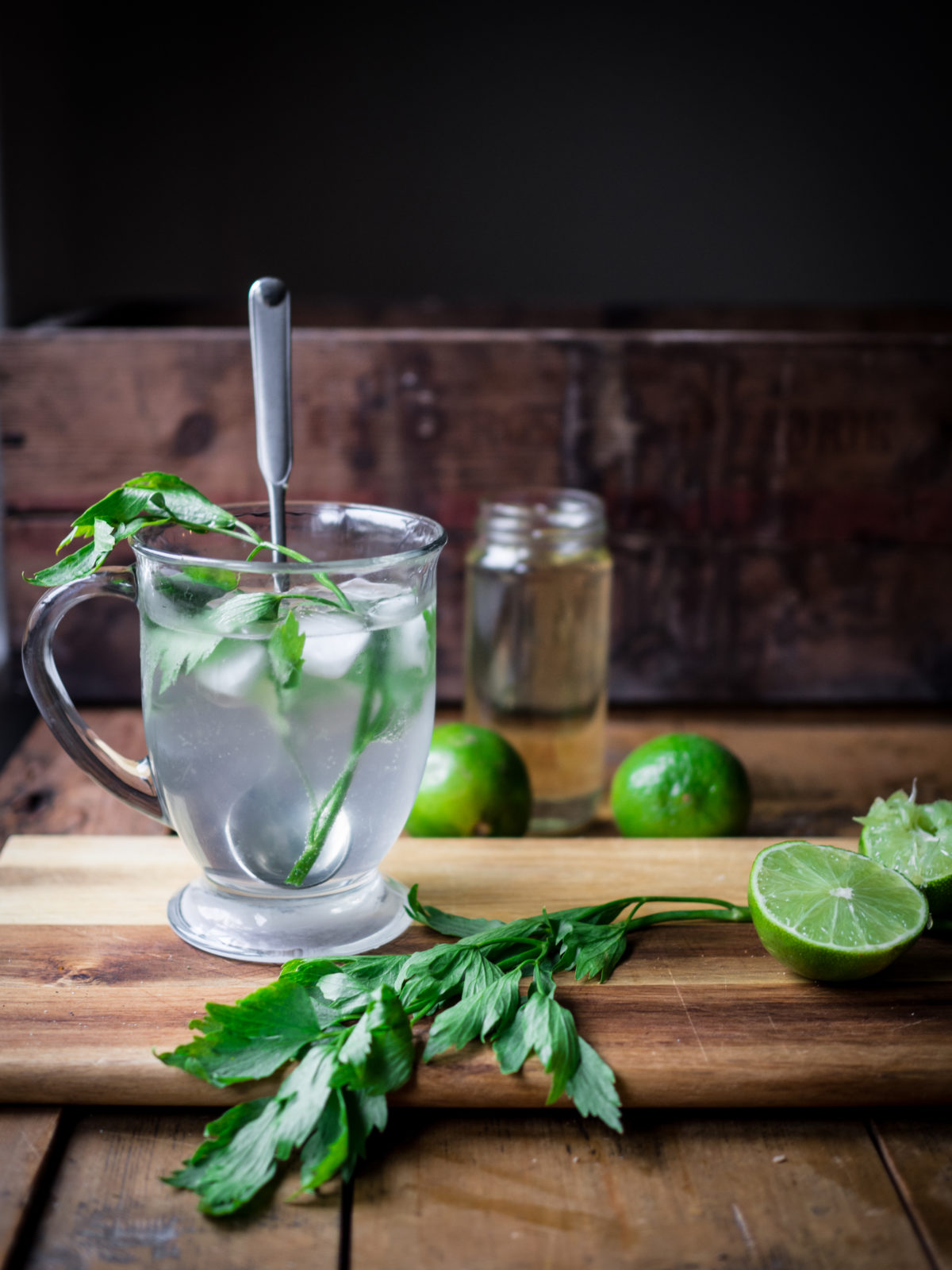 Gin and Soda with Lovage (gin med løpstikke) North Wild Kitchen