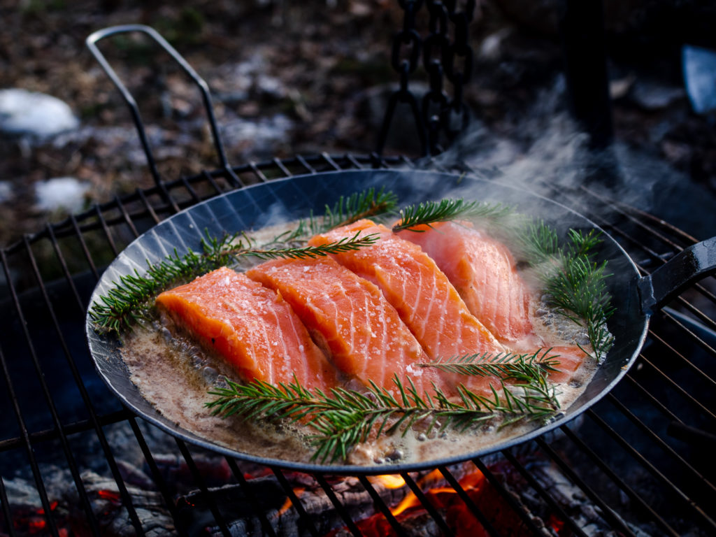 Conifer Needle and Brown-Butter Salmon