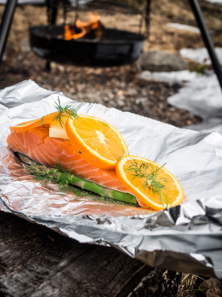 Salmon with Orange and Dill Foil Packets