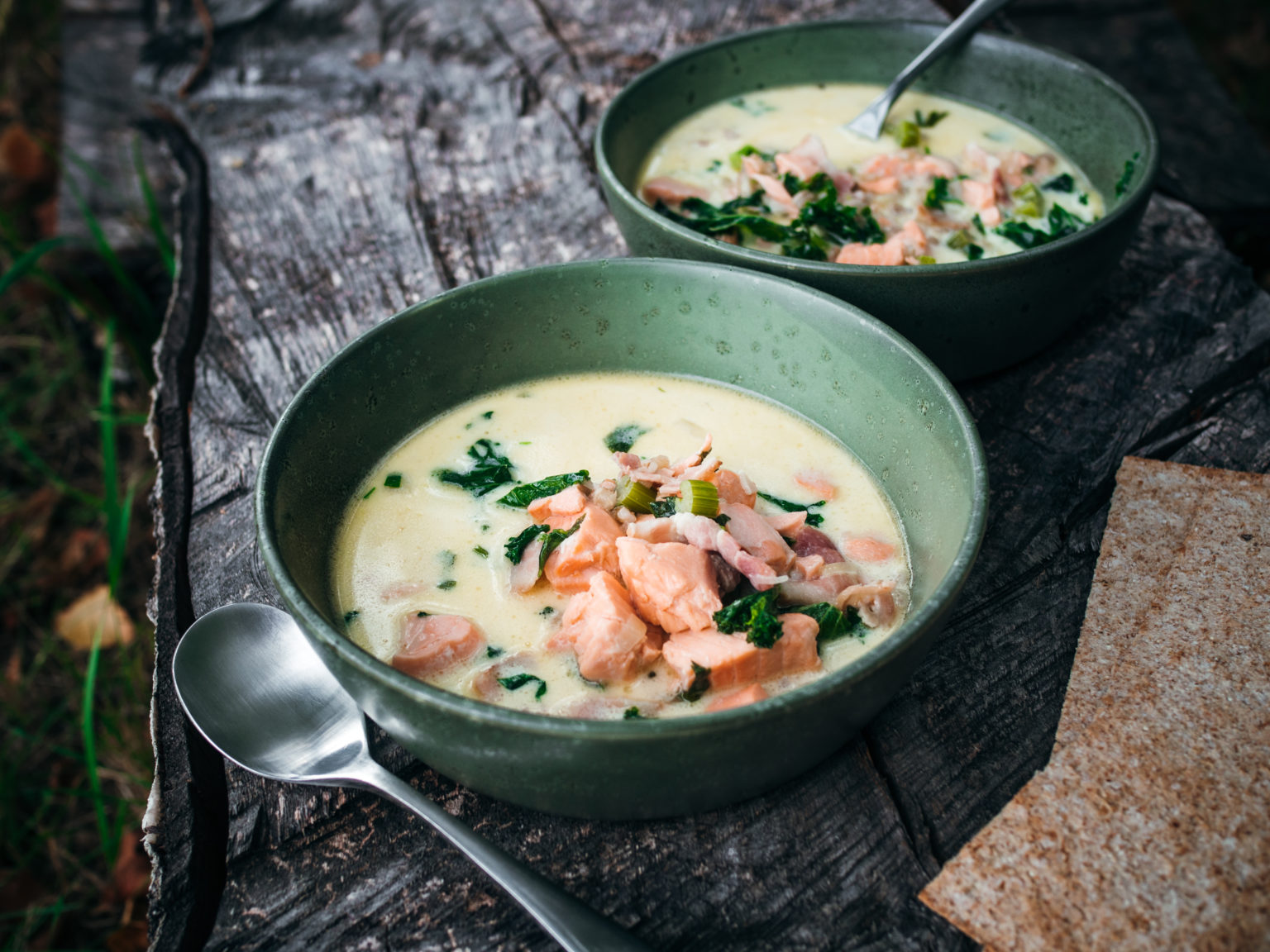 Salmon, Bacon & Barley Soup (laksesuppe med byggryn) - North Wild Kitchen