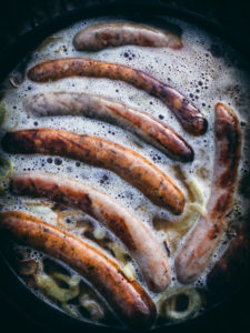 Beer-Braised Sausages