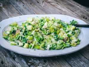 Potato and Lettuce Salad with Pickled Celery