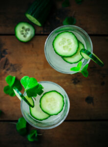 Wood Sorrel and Cucumber Lemonade