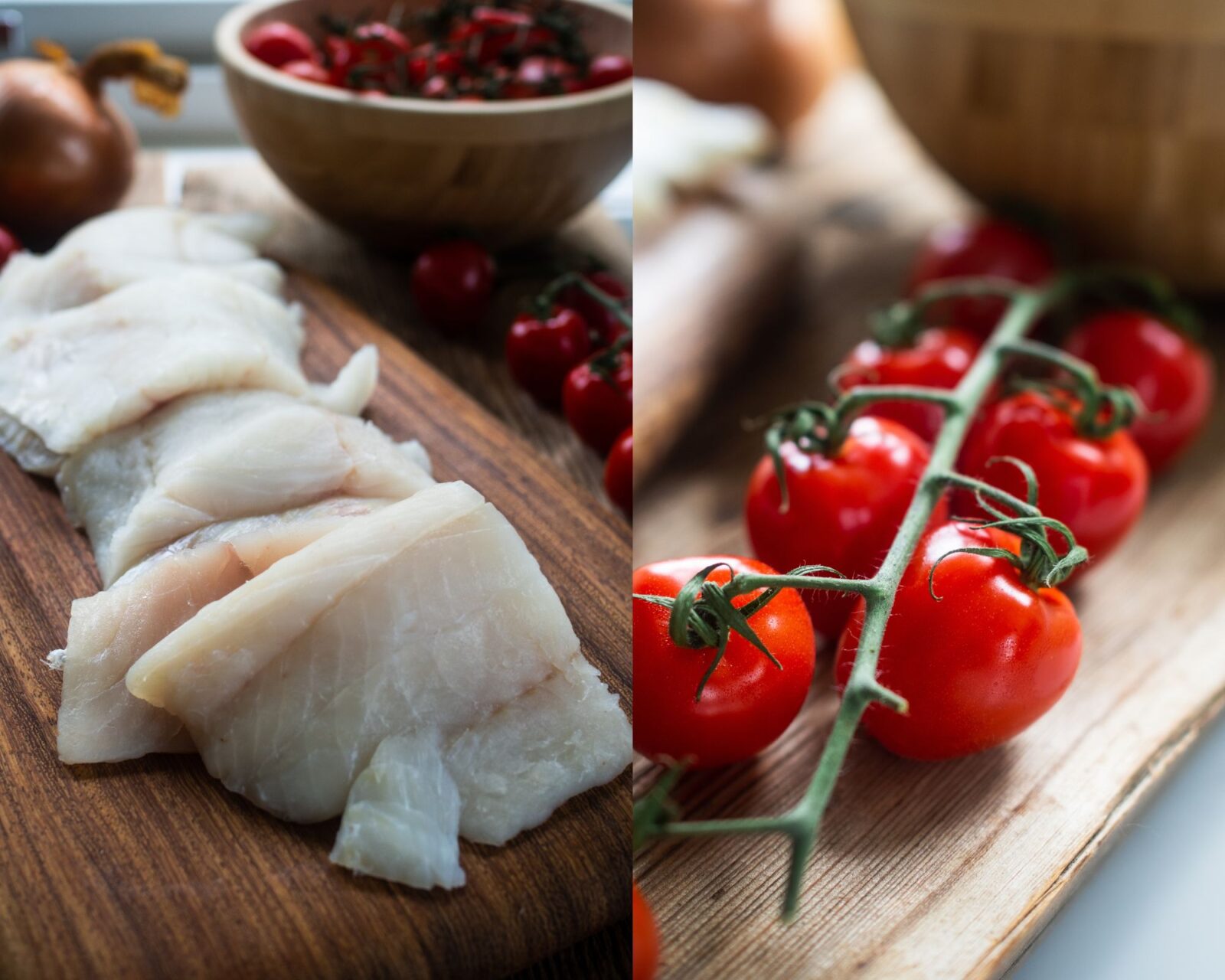 One-Pan Buttery Cod with Tomatoes & Peppers - North Wild Kitchen