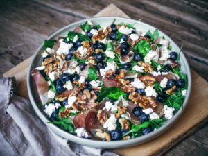 Fresh Blueberry & Cured Pork Salad