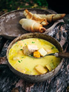 Hearty Salmon Pumpkin Soup (fiskesuppe med laks og gresskar)